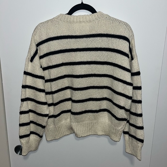 The Great. the Sea Stripe Lace-Up Sweater - Picture 9 of 9